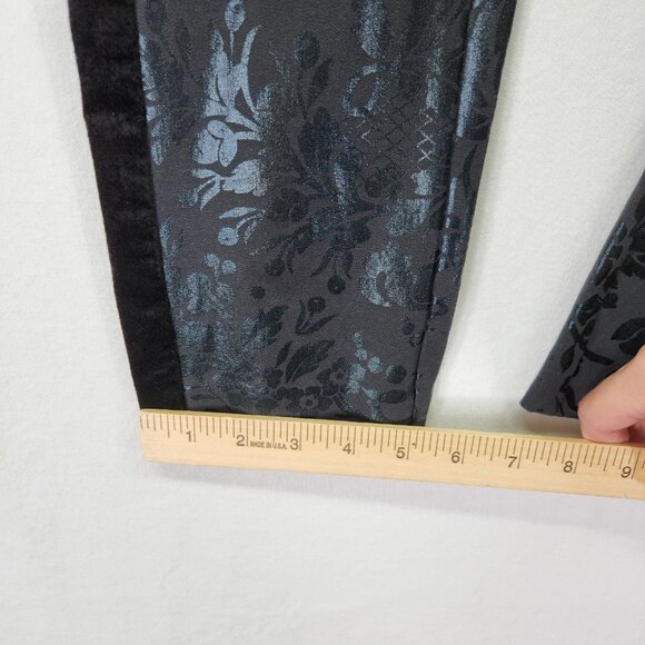 Anthropologie Jacquard Pants Size 0 The Essential Foil-Printed Tuxedo Trousers - Picture 13 of 15